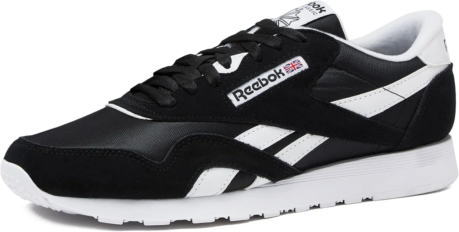 Reebok Mens Classic Cushioned Footbed Faux Leather Running & Training Shoes