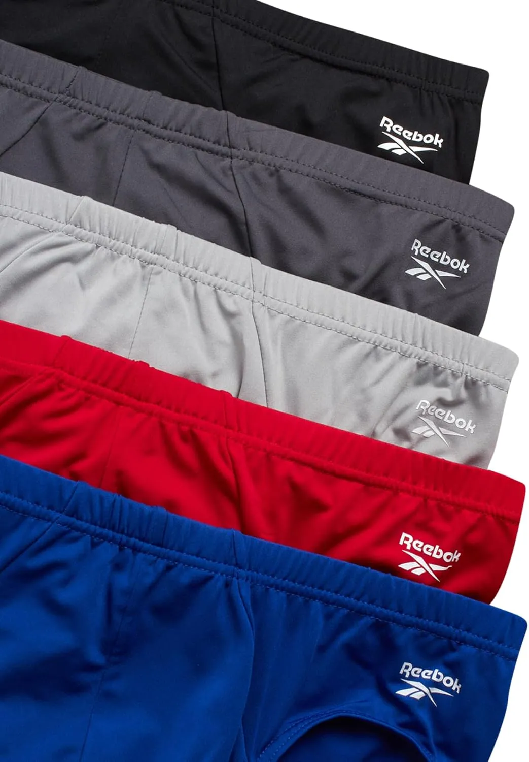 Reebok Mens Underwear Briefs - 5 Pack Quick Dry Soft Stretch Low Rise Briefs for Men - Performance Mens Athletic Underwear