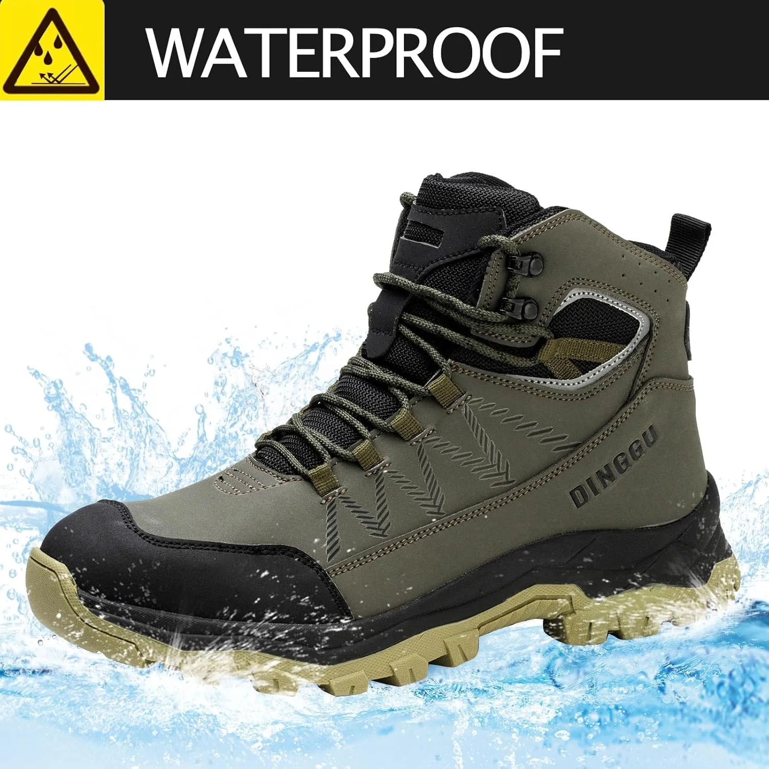 Steel Toe Boots for Men Waterproof Safety Work BootsComfortable Mens Industrial & Construction Boots