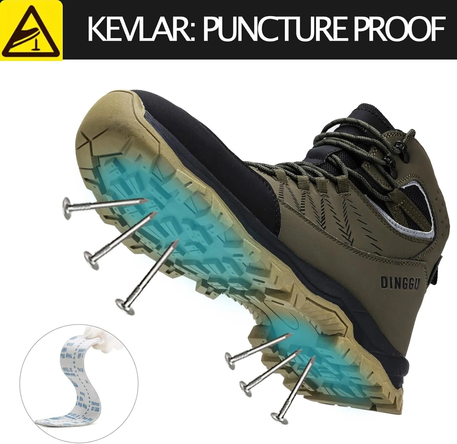 Steel Toe Boots for Men Waterproof Safety Work BootsComfortable Mens Industrial & Construction Boots