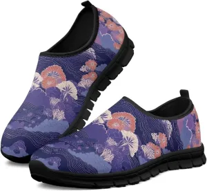 Women's Flower Sneakers Casual Low Top Non-Slip Breathable Slip On Comfortable Walking Sneaker for Women US 5.5-11.5