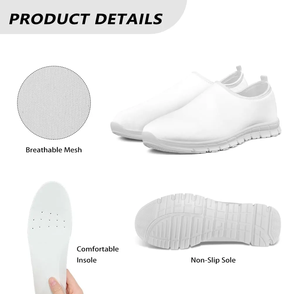Women's Flower Sneakers Casual Low Top Non-Slip Breathable Slip On Comfortable Walking Sneaker for Women US 5.5-11.5