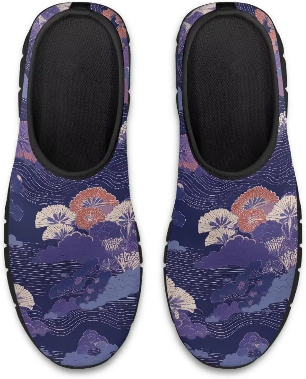 Women's Flower Sneakers Casual Low Top Non-Slip Breathable Slip On Comfortable Walking Sneaker for Women US 5.5-11.5