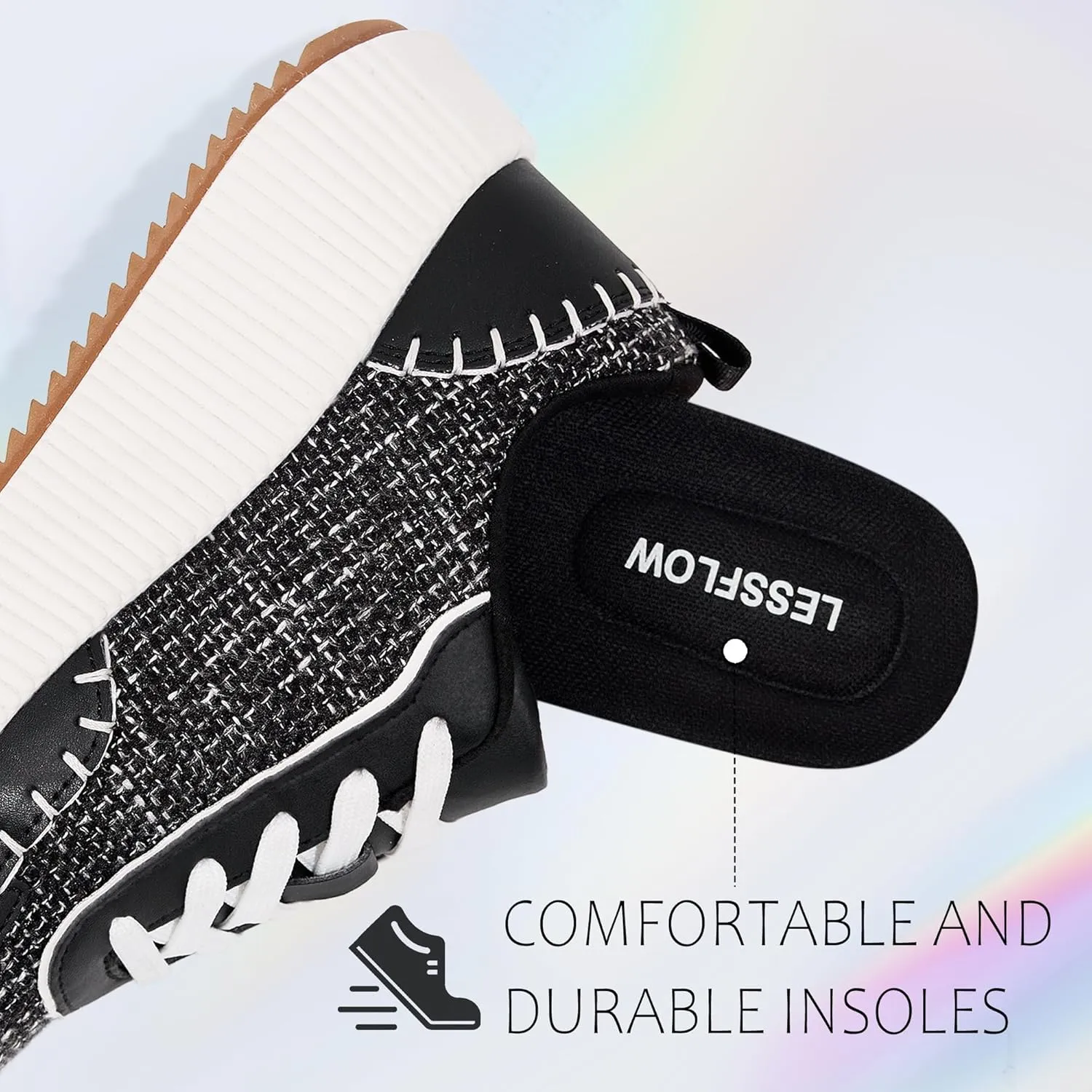 Women's Platform Sneakers Low Top Chunky Retro Braided Walking Shoes Comfortable Lace Up Casual Shoes